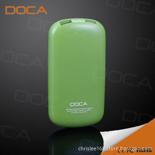 DOCA T50 mobile power bank 5000mah for mobile phone and dvd